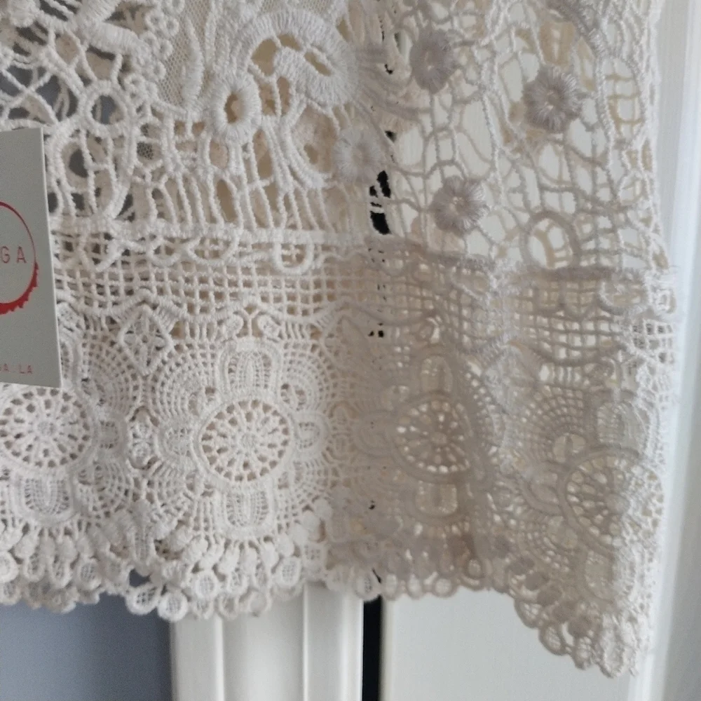RAGA Beige Crochet Top XS - Picture 3 of 14